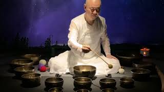 Tibetan Bowls Meditation Symphonysingingbowlmeditationmusicsoundbathssleep [upl. by Aehtla]