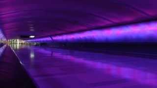 Detroit Airport terminal connecting Light Tunnel [upl. by Saiff606]