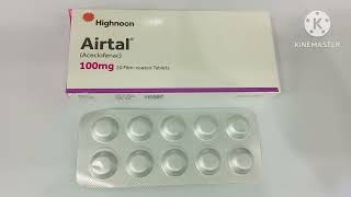 Airtal 100mg Tablet Uses in Urdu Airtal Tablet 100mg Uses Airtal Tablet Side Effects Aceclofenac [upl. by Cutter]