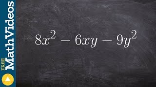 Factoring an expression with a greater than one and two square variables 8x2 6xy 9y2 [upl. by Anael]