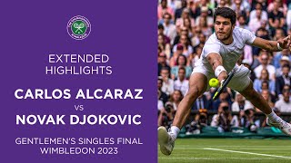 Carlos Alcaraz vs Novak Djokovic Extended Highlights  Wimbledon 2023 Final [upl. by Orazal]