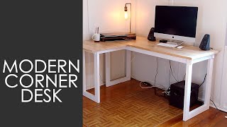 How To Make A Corner Desk On A Budget  Woodworking [upl. by Eseuqcaj371]