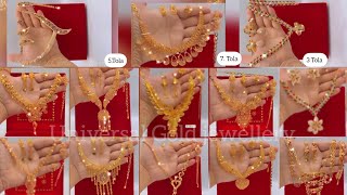 New model Gold necklace set  Dubai Gold jewellery set designs with weight Goldnecklace Dubaigold [upl. by Astiram]