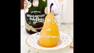 Pear in Rosé with Champagne Sabayon Sauce [upl. by Anires]