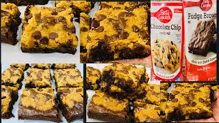 How To Make Brookies Using Betty Crocker Chocolate Chip Cookie Mix amp Fudge Brownie Mix [upl. by Kesley278]