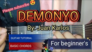 Demonyo Juan Karlos Guitar Tutorial For Beginners  EASY CHORDS 🎸🎸🎸 [upl. by Acir208]