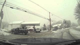 Driving through Wolfeboro NH during a snowstorm [upl. by Suiratnauq]