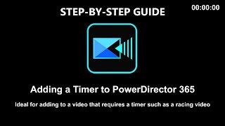 PowerDirector 365 Time Stamp Tutorial [upl. by Aron]