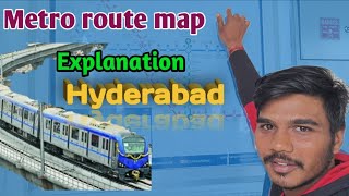 Hyderabad Metro 🚇 route map details metromap [upl. by Nulubez]