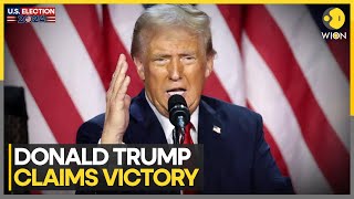 US Elections 2024 Donald Trump Declares Victory In Historic Comeback Trump 20 Has Begun  WION [upl. by Dranyar]