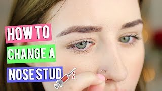 How To Put In amp Take Out A Nose Stud [upl. by Etra23]