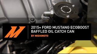 2015 Ford Mustang EcoBoost Baffled Oil Catch Can PCV Side Install Video by Mishimoto [upl. by Euqina]