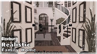 BLOXBURG Realistic Family Home Speedbuild interior  full tour Roblox House Build [upl. by Assiren357]