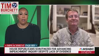 Rep Burchett cut off multiple times by Symone Sanders of MSNBC [upl. by Chirlin184]