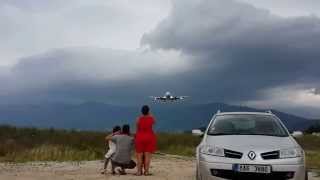 Tivat airportBelavia Boeing 737300 landing [upl. by Ttezzil514]