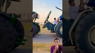 Mobil traktor tarik tambang‼️😱😂 automobile tractor tranding stunt jcb funny love explore [upl. by Dnarb]