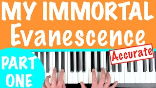 How to play MY IMMORTAL  Evanescence Piano Tutorial Part 1 [upl. by Cynthla440]