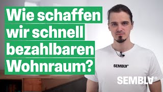 Wie schaffen wir schnell bezahlbaren Wohnraum [upl. by Aneloj]