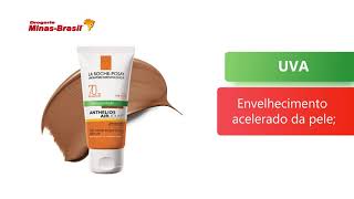 Protetor Solar Anthelios Airlicium FPS 70 Gel Creme Pele Morena Mais 50g  Drogaria Minas Brasil [upl. by Azilef]