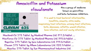 Amoxicillin And potassium clavunate Tab uses  indication and disease [upl. by Ecyak552]