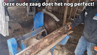 Skivakantie stammen zagen en worstjes grillen op een kampvuur in eigen tuin Wonen in Zweden VLOG5 [upl. by Twyla]