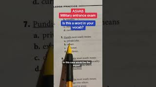 ASVAB AFQT Word Knowledge Vocab 7 [upl. by Natalina]