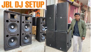 DJ Setup JBL 1200w 2 Top2000w 2 Bass Dj Amplifier Mixer [upl. by Devonne]