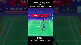 WANG Zhi Yi CHN vs Tomoka MIYAZAKI JPN FINAL CHINA OPEN 2024 badminton badmintontour bwf [upl. by Behre555]