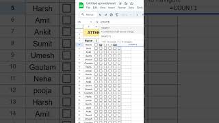 ☑ Checkbox in Attendance Sheet excel pc laptop computer viral reels shorts windows [upl. by Claribel873]