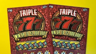 A COUPLE OF TRIPLE 777 SCRATCH OFFS FROM THE FLORIDA LOTTERY [upl. by Nnagem]