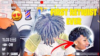 INSANE Freeform Dreadlock Transformation  First Retwist EVER  FREEFORMS TO DREADLOCKS [upl. by Grimona]