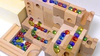 Marble Run ☆Wooden Cuboro MIX Course Summary Video [upl. by Herodias]