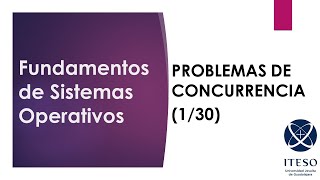 Sistemas Operativos Problema de la concurrencia 1 Introducción [upl. by Airenahs]