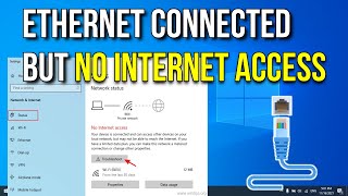 How to fix Ethernet Connected But No Internet Access  LAN Wired Connected But No Internet Access [upl. by Ecirrehs]