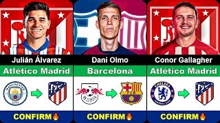 100 CONFIRMED Summer Transfers 2024 ✅ FT Dani Olmo Álvarez Gallagher [upl. by Norvall]