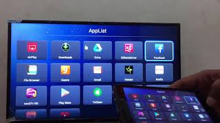 Indias Top selling Smart LEd TV NS8016 review for screen mirror with eshare server in Nacson [upl. by Fred311]