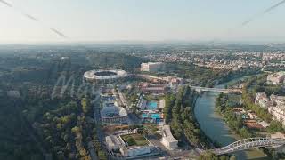 Rome Italy Stadio Olimpico Tour Sports complex Olimpico del Nuoto Evening time Aerial View [upl. by Justin]