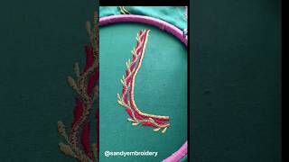 Embroidery Designs for Blouse Mechine Embroidery For Silk Saree Blouse machineembroidery shorts [upl. by Fanning180]