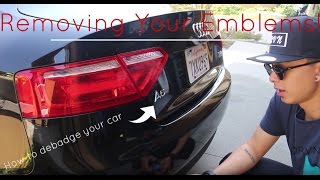 How to Debadge your car  AUDI A5 [upl. by Nowahs]