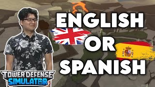 Belownatural Gets Asked English or Spanish  TDS Meme  Roblox Tower Defense Simulator [upl. by Benilda]