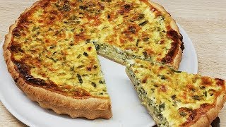 QUICHE AUX POIREAUX TROP FACILE ✔ quiche poireaux recette patebrisée [upl. by Hinch]