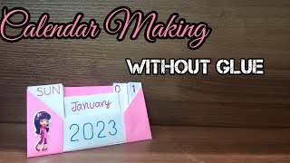 New year calendar Making  Origami calendar  no glue craft ideas [upl. by Araeic]