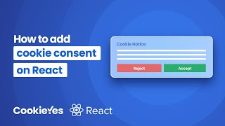 How to add cookie consent banner on React  CookieYes [upl. by Mogerly]