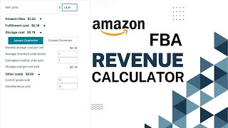 Amazon FBA Profit Calculator  How To Use Amazons New FBA Revenue Calculator  Up Commerce [upl. by Gnak]