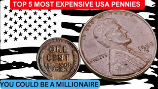 Top 4 Most Expensive US Pennies Worth Millions Do you have these [upl. by Solitta]