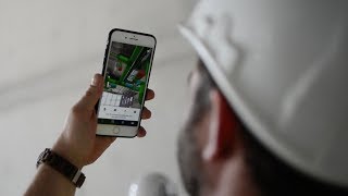 Construction with Augmented Reality  BIM  On site with PORR [upl. by Latrena]