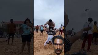 Timing dekho bhai😱 gymnast acrobaticsstunt action flip publicreaction flipsinpublic reaction [upl. by Viddah]