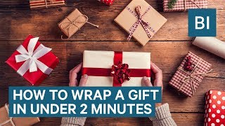 How To Wrap A Gift In Under 2 Minutes [upl. by Gaudet396]