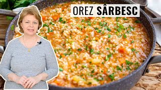 Cum facem 👉 OREZ SÂRBESC cu suc de roșii 🥕🧅🍅 Cea mai simplă rețetă de pilaf pe post cu legume [upl. by Anir396]