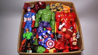 Box of Toys Marvel Mashers Cars Hulk Iron Man Captain America Action Figures and More [upl. by Ardnuas315]